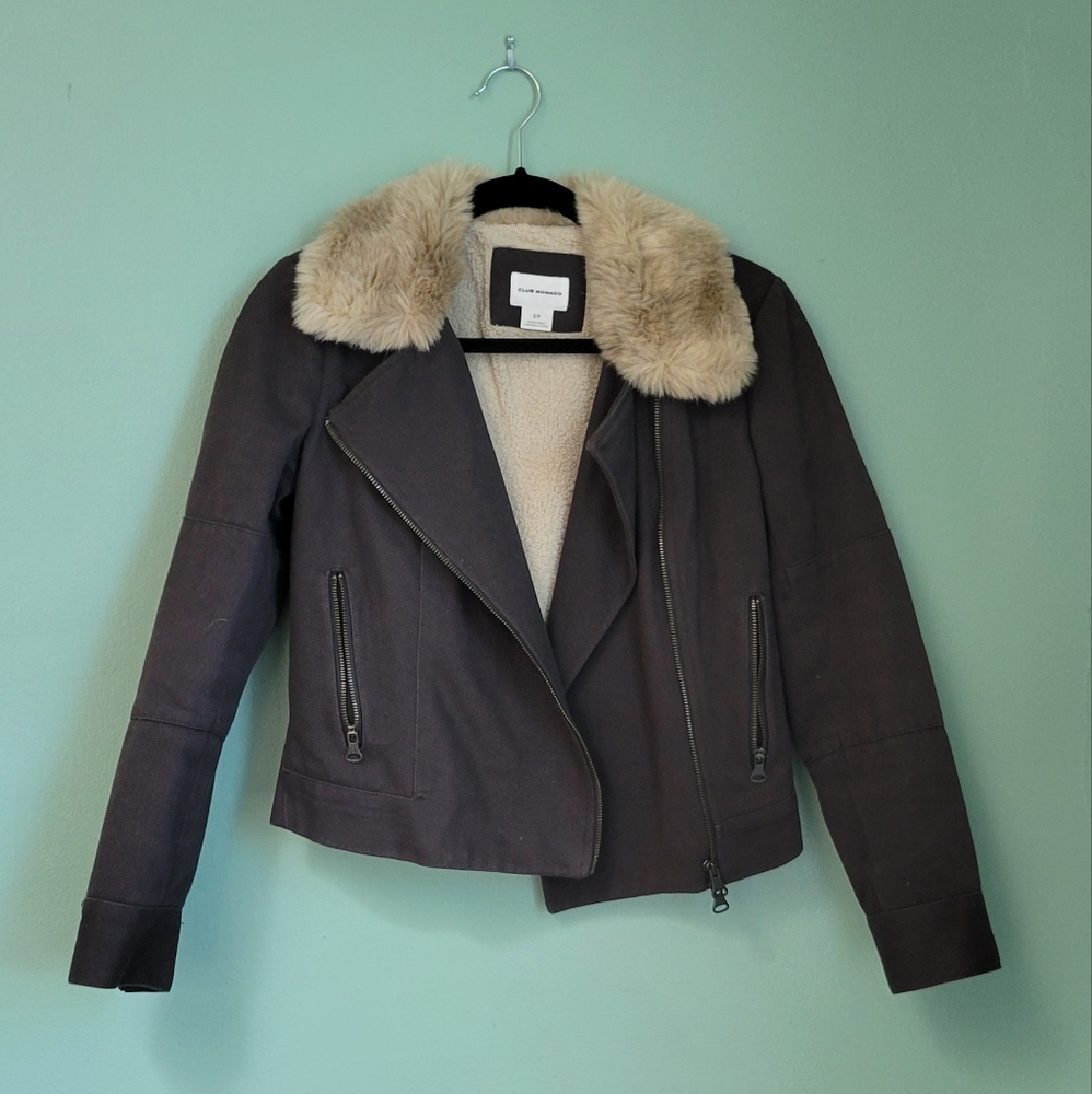 Club Monaco Faux Shearling Jacket